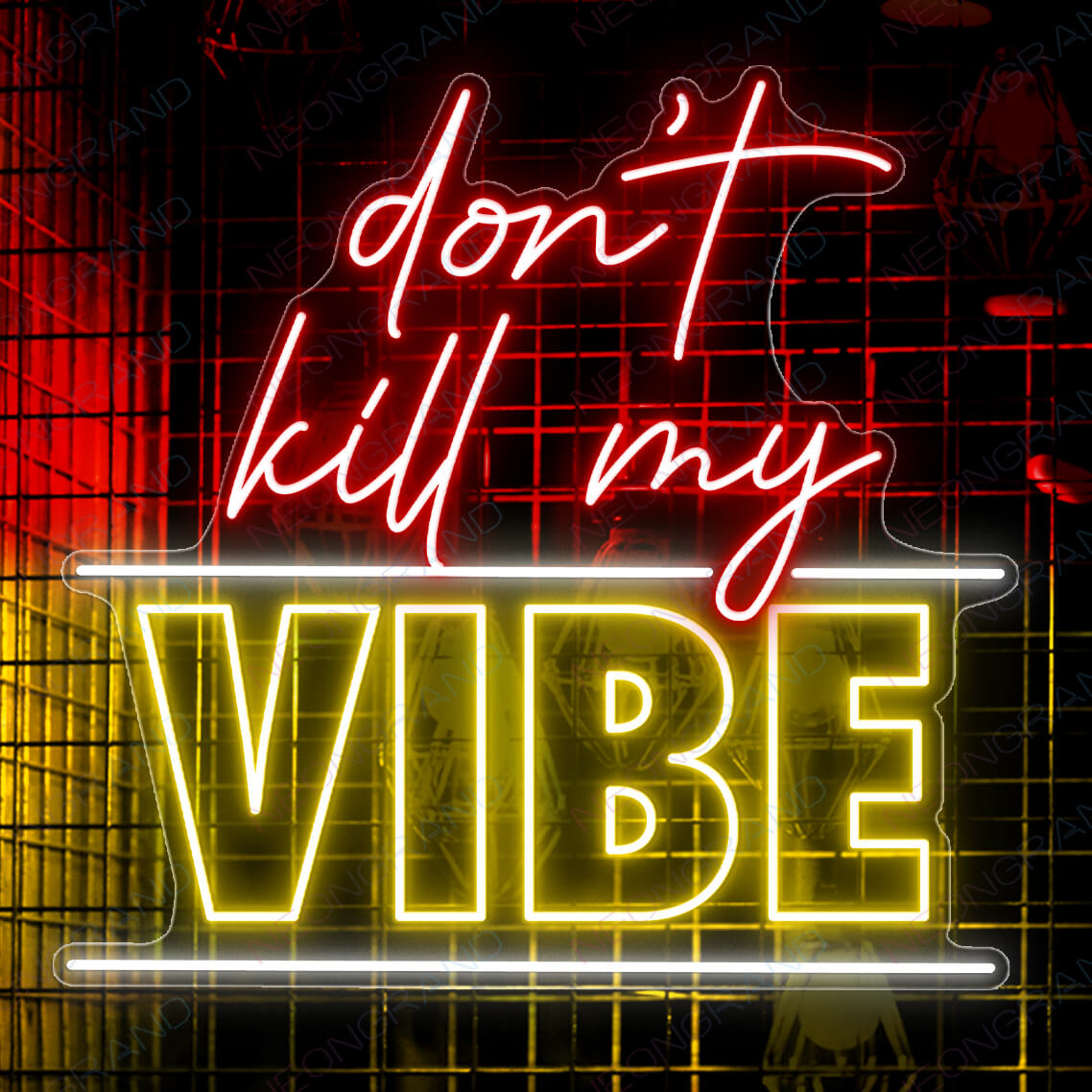 Don't Kill My Vibe Neon Sign Led Light red