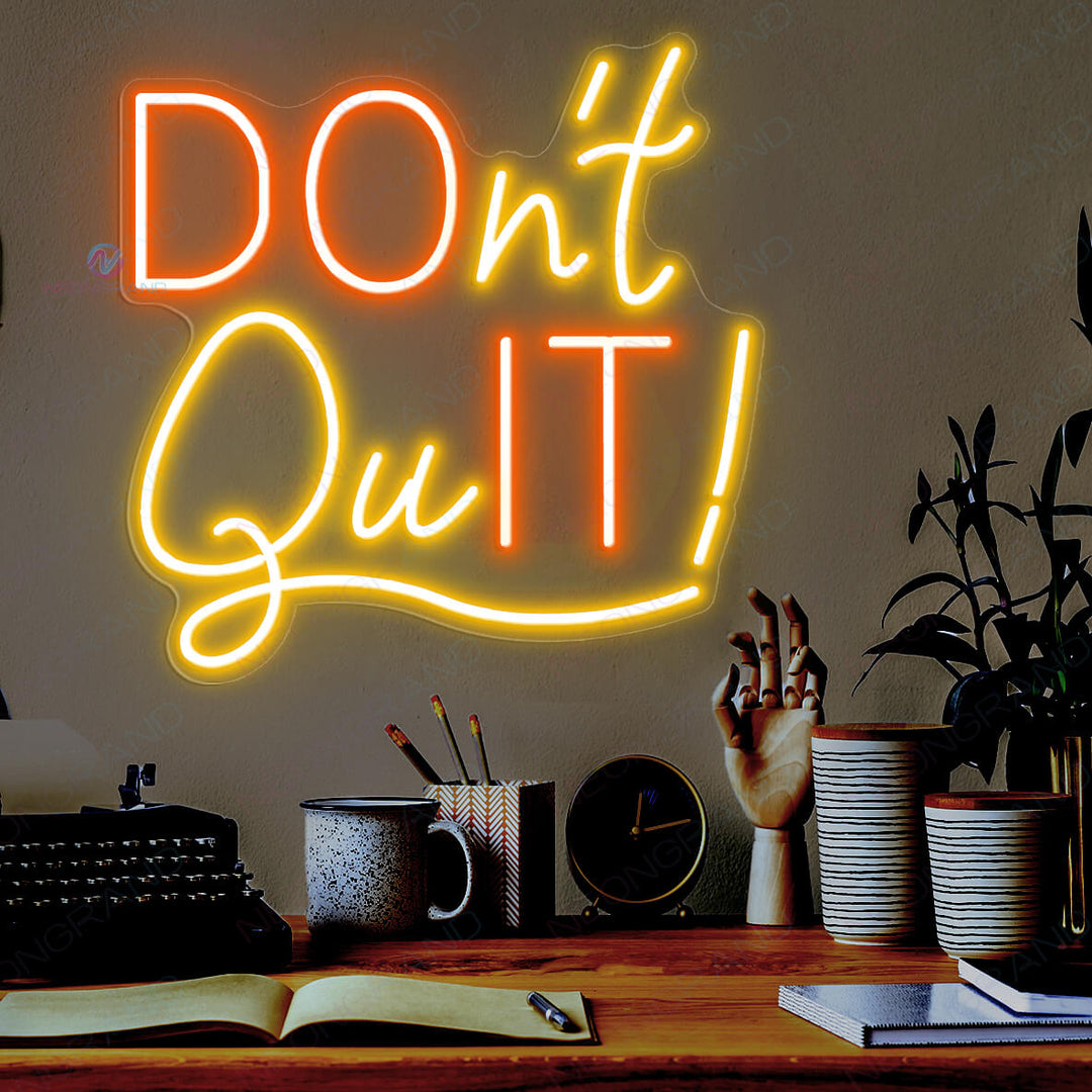 Super Bright Motivation “Don’t Quit / Do It” LED Light Sign high quality Wall Decoration