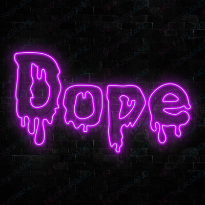 Dope Led Light Weed Neon Sign purple