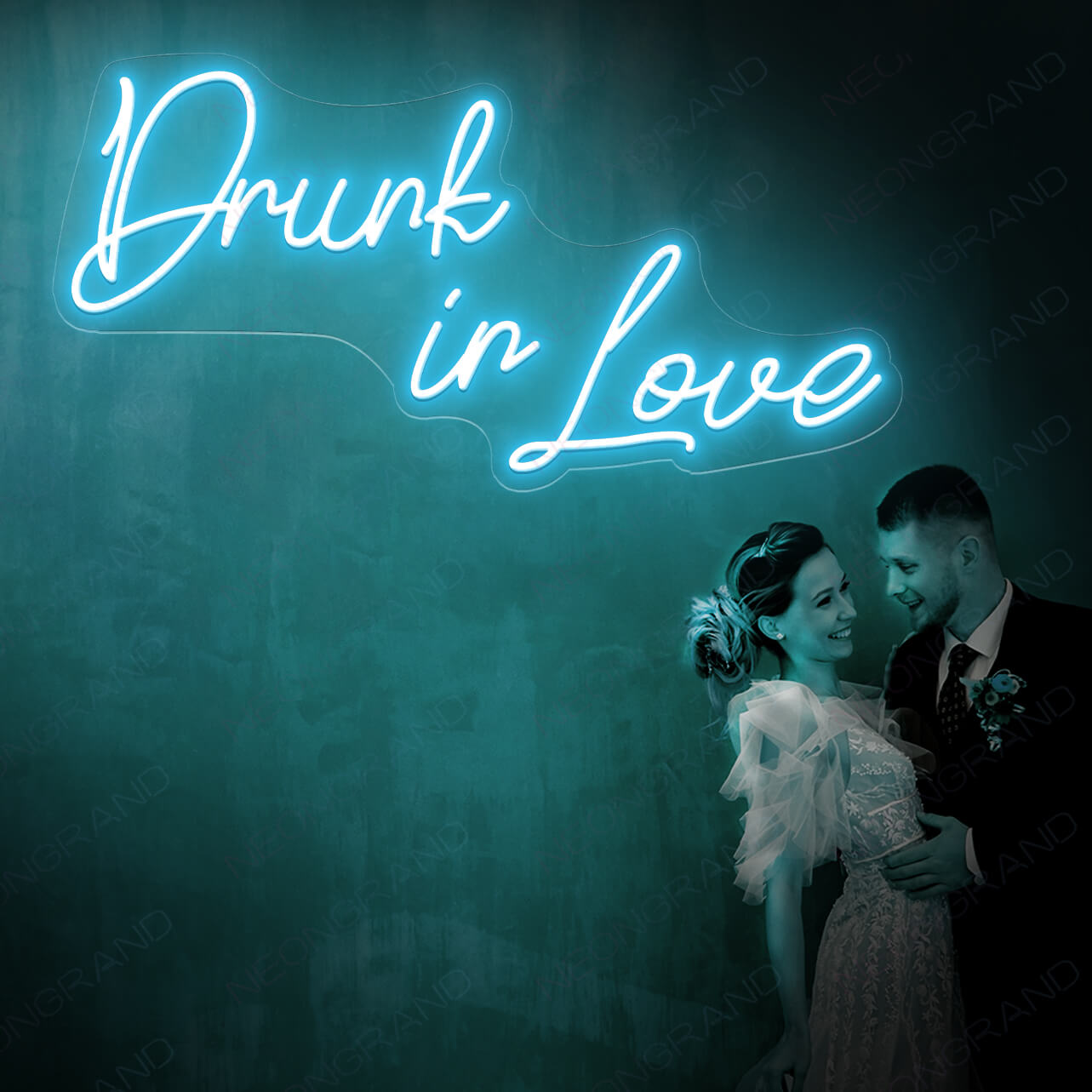 Drunk In Love Neon Sign Led Light Neon Love Sign SkyBlue