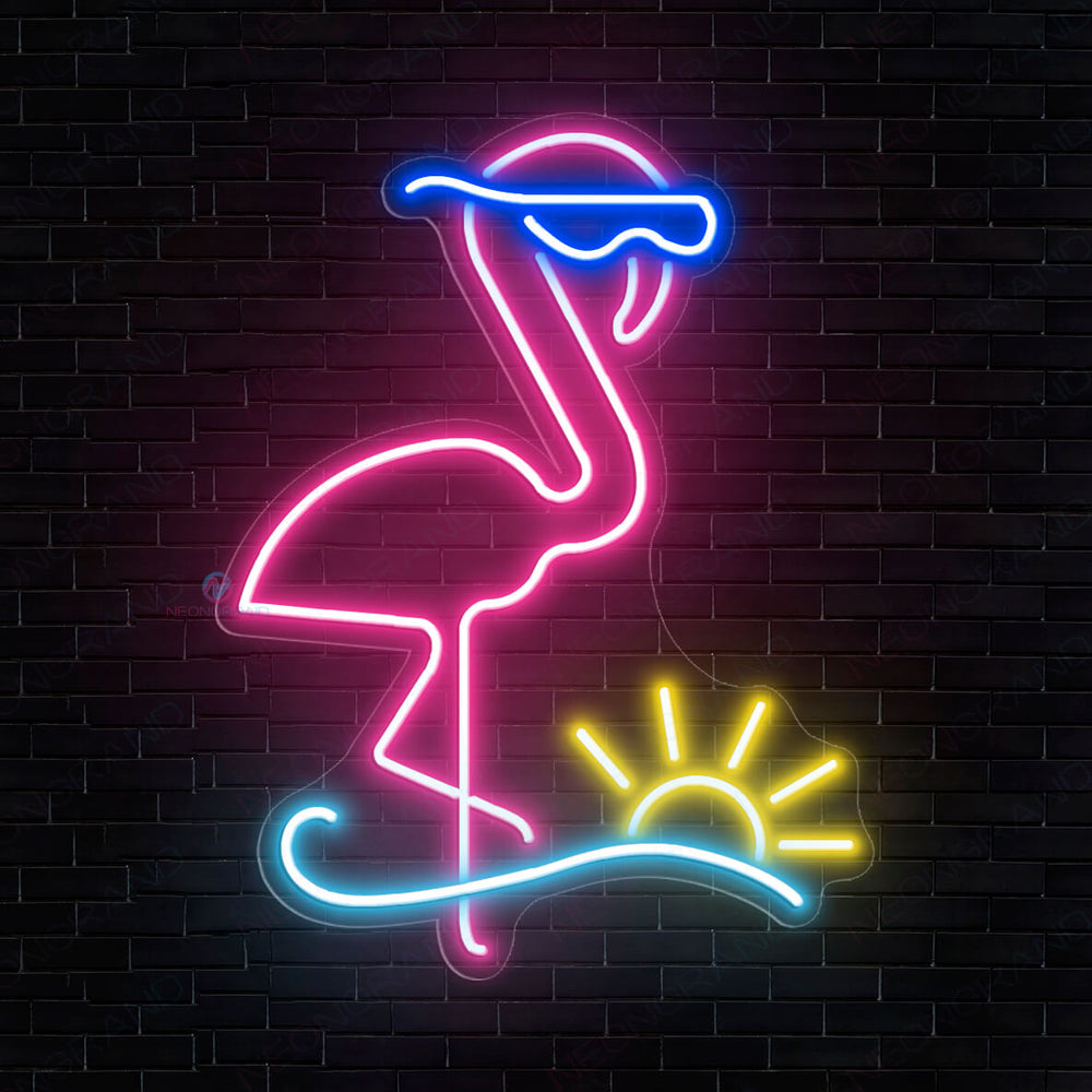 Craftnamesign Flamingo Neon Sign, Flamingo Lover Gift, Bedroom Decor