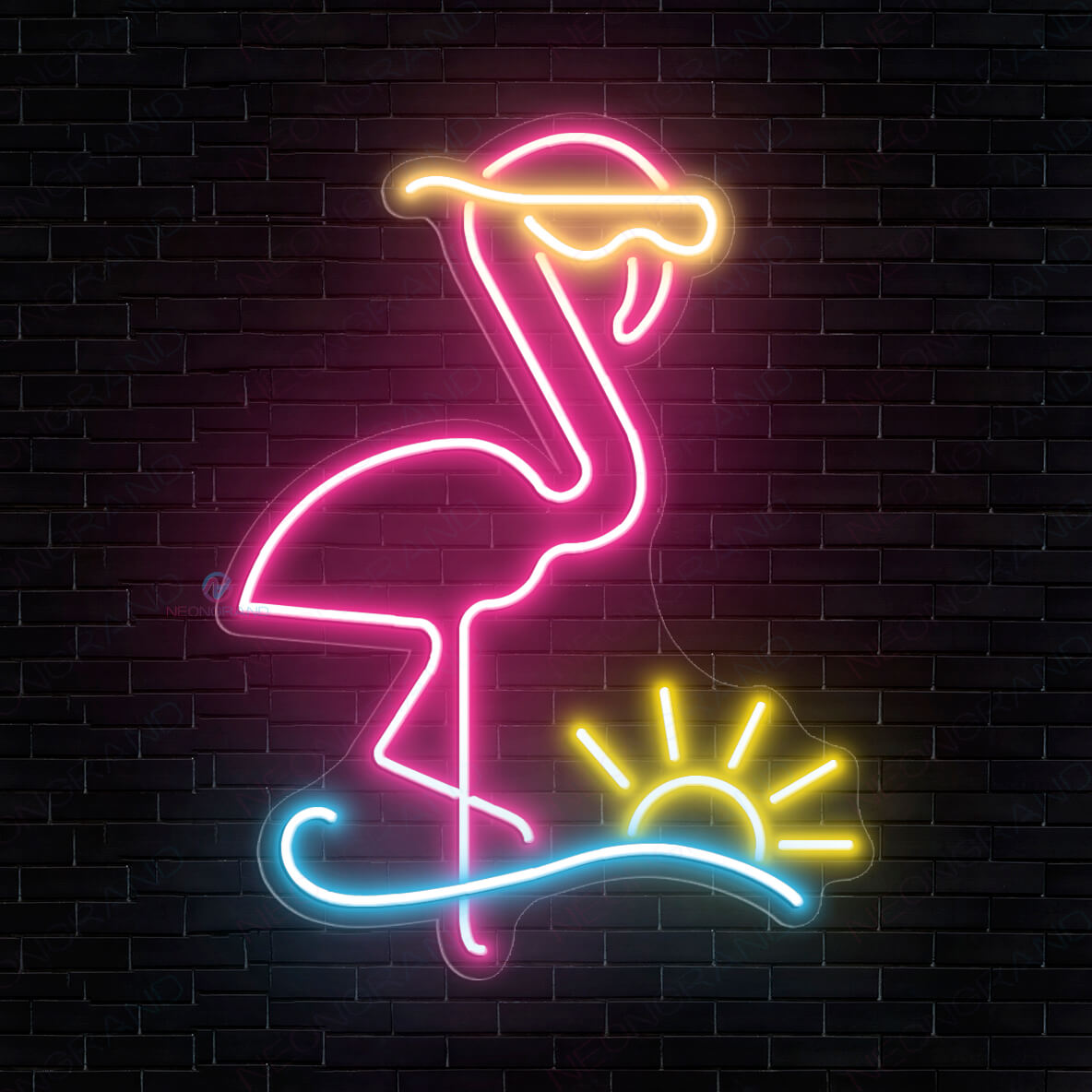 Flamingo Led Light Animal Neon Sign gold yellow