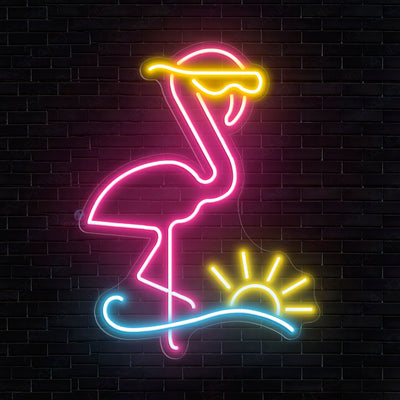Flamingo Led Light Animal Neon Sign yellow