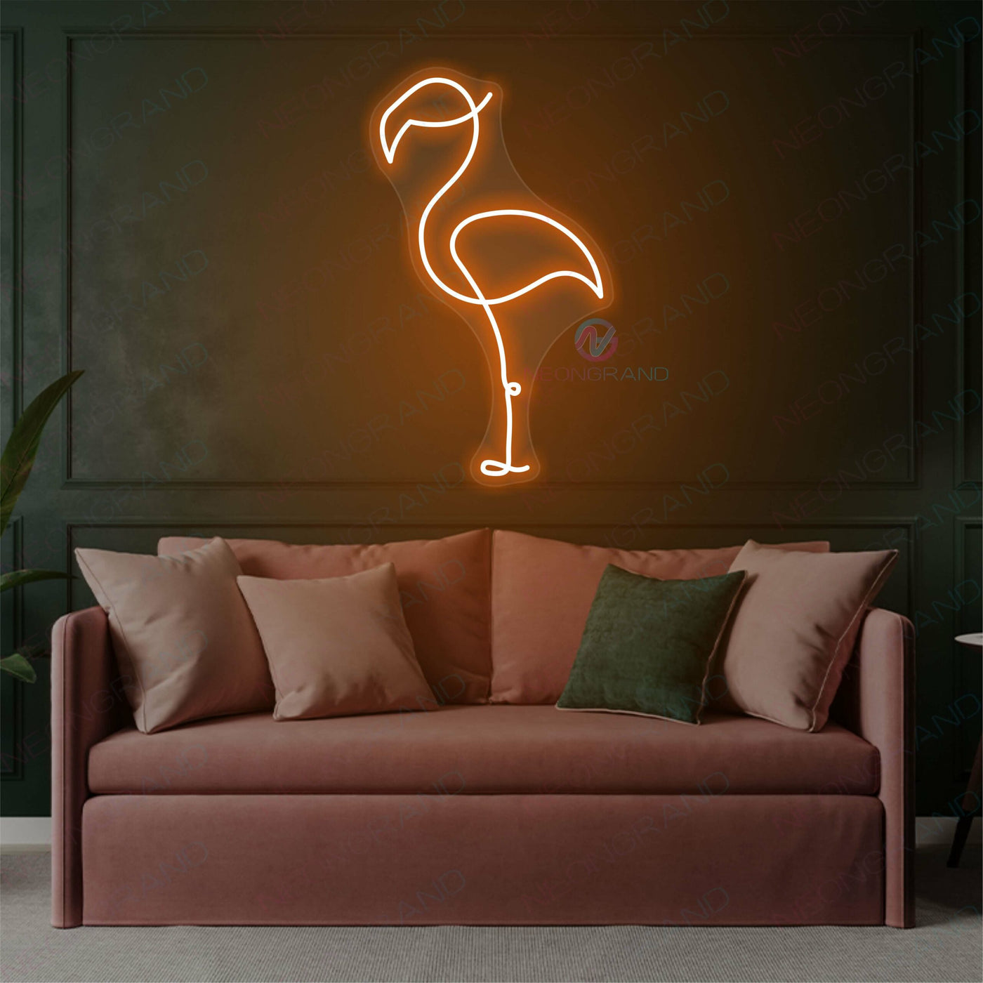 Flamingo Neon Light Aesthetic Led Light ORANGE
