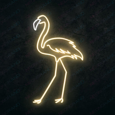 Flamingo Neon Sign Pink Led Light gold yellow