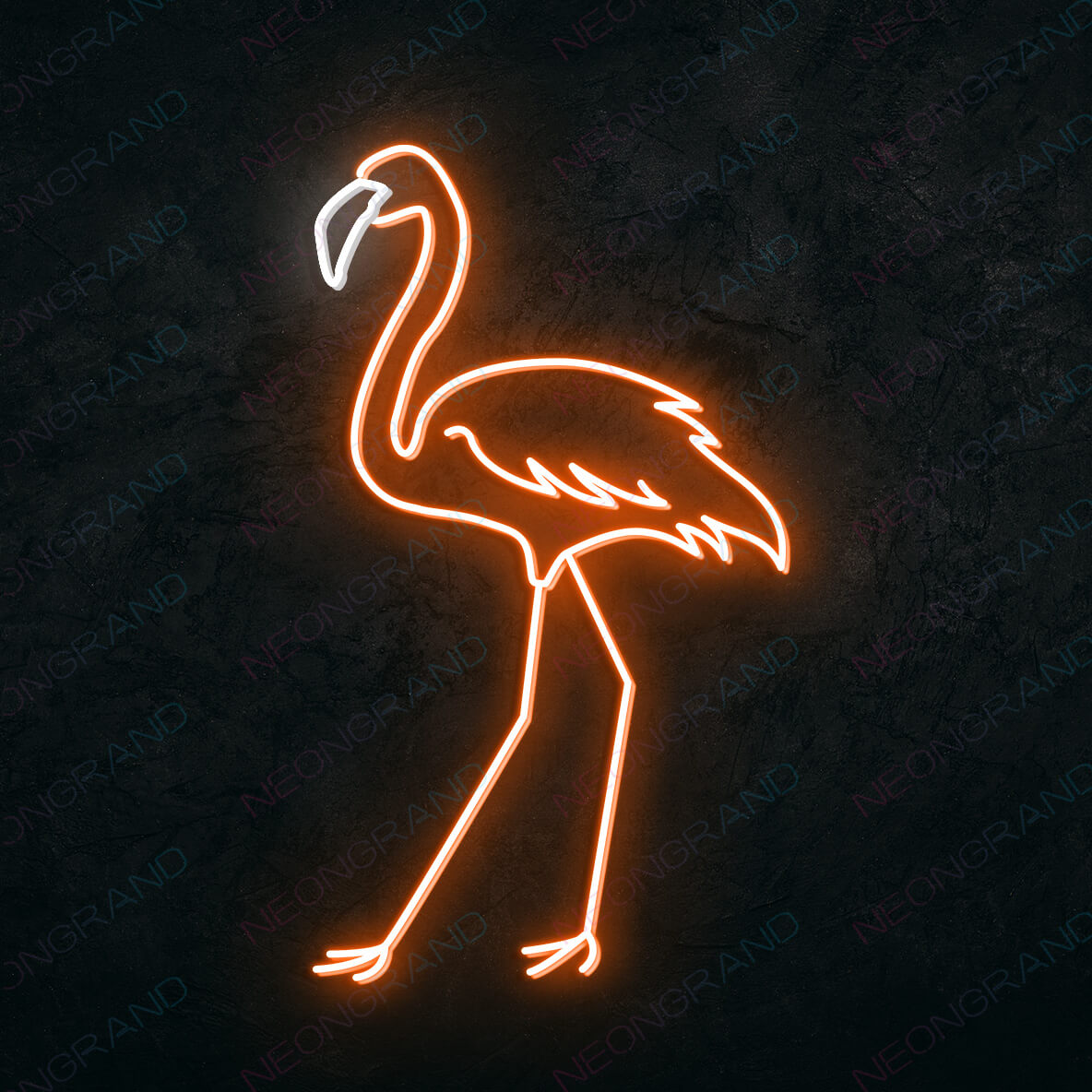 Flamingo Neon Sign Pink Led Light orange