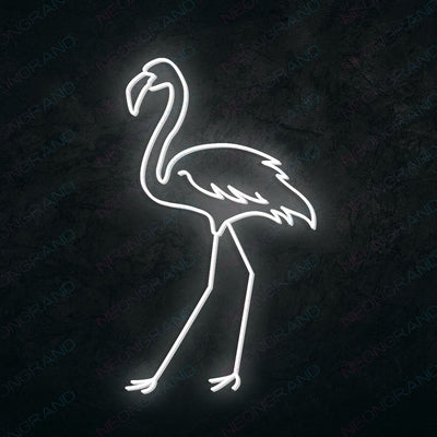 Flamingo Neon Sign Pink Led Light white