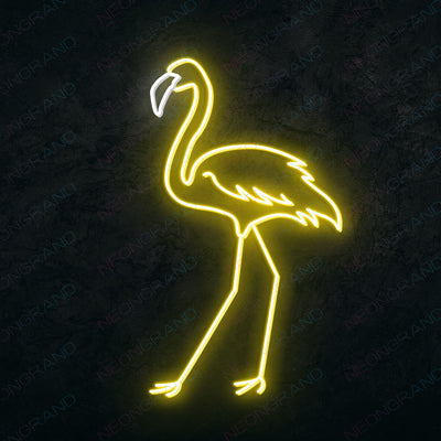 Flamingo Neon Sign Pink Led Light yellow