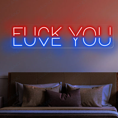 Fuck You Neon Sign Love You Naughty Led Light blue mix