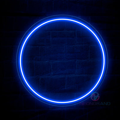 Full Moon Neon Sign Led Light blue