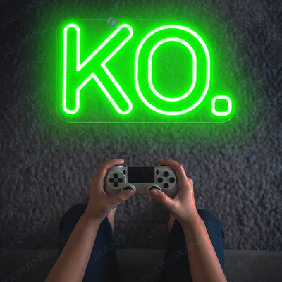 Gaming Neon Signs KO Game Led Light green1