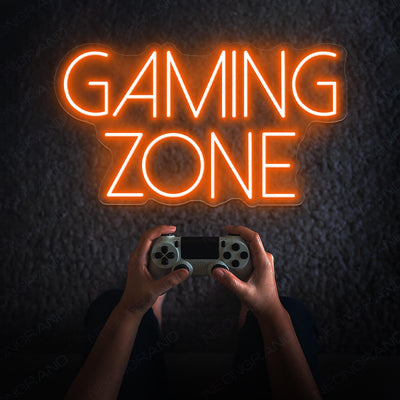 Gaming Zone Neon Sign Game Room Led Light dark orange