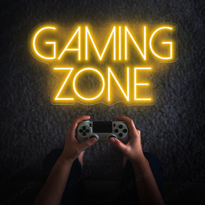 Gaming Zone Neon Sign Game Room Led Light orange
