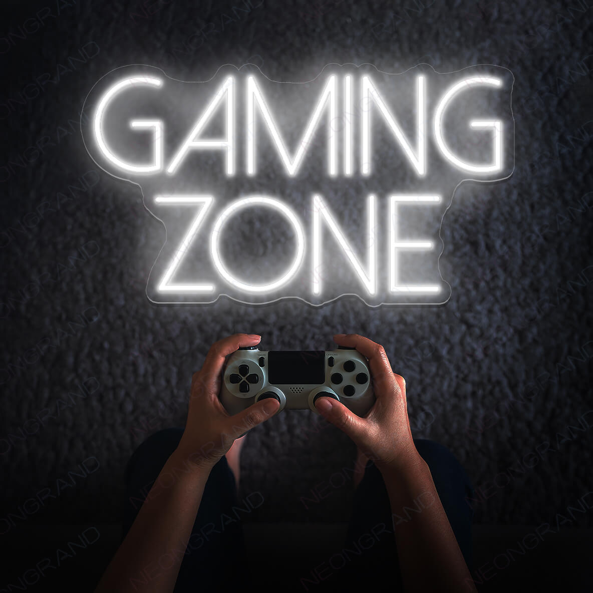 Gaming Zone Neon Sign Game Room Led Light white