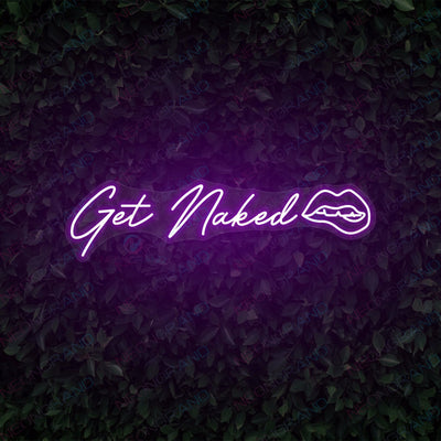 Get Naked Neon Sign Sexy Lips Led Light PURPLE