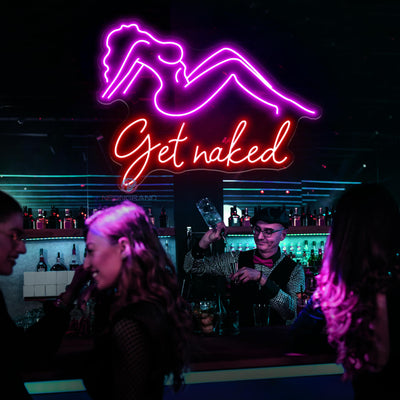 Get Naked Neon Sign Led Light Neon Man Cave Sign