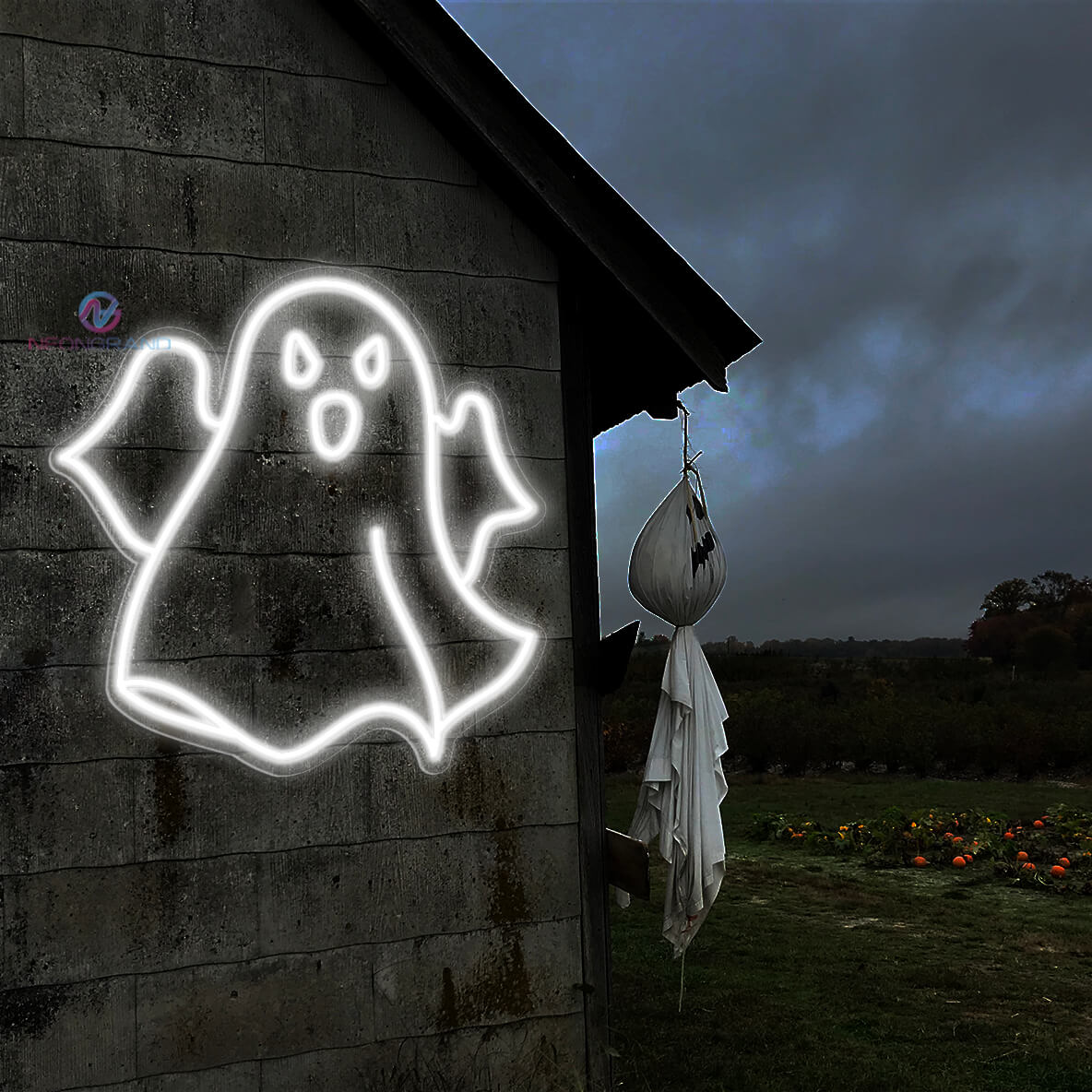Ghost Neon Sign Halloween Led Light white
