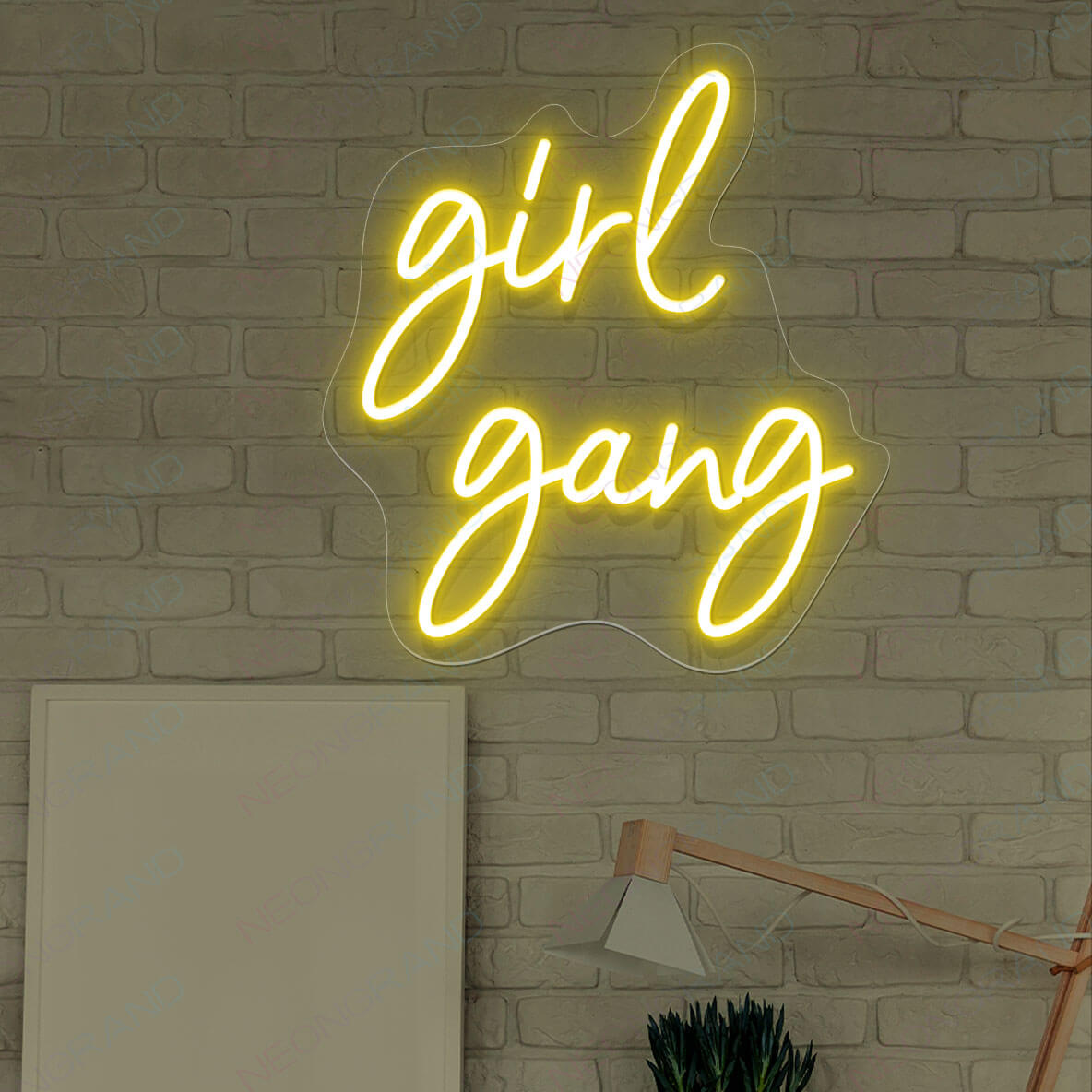 Girl Gang Neon Sign Girl Power Led Light yellow