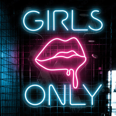 Girls Neon Sign Girl Only Party Led Light Neon Bar Signs light blue