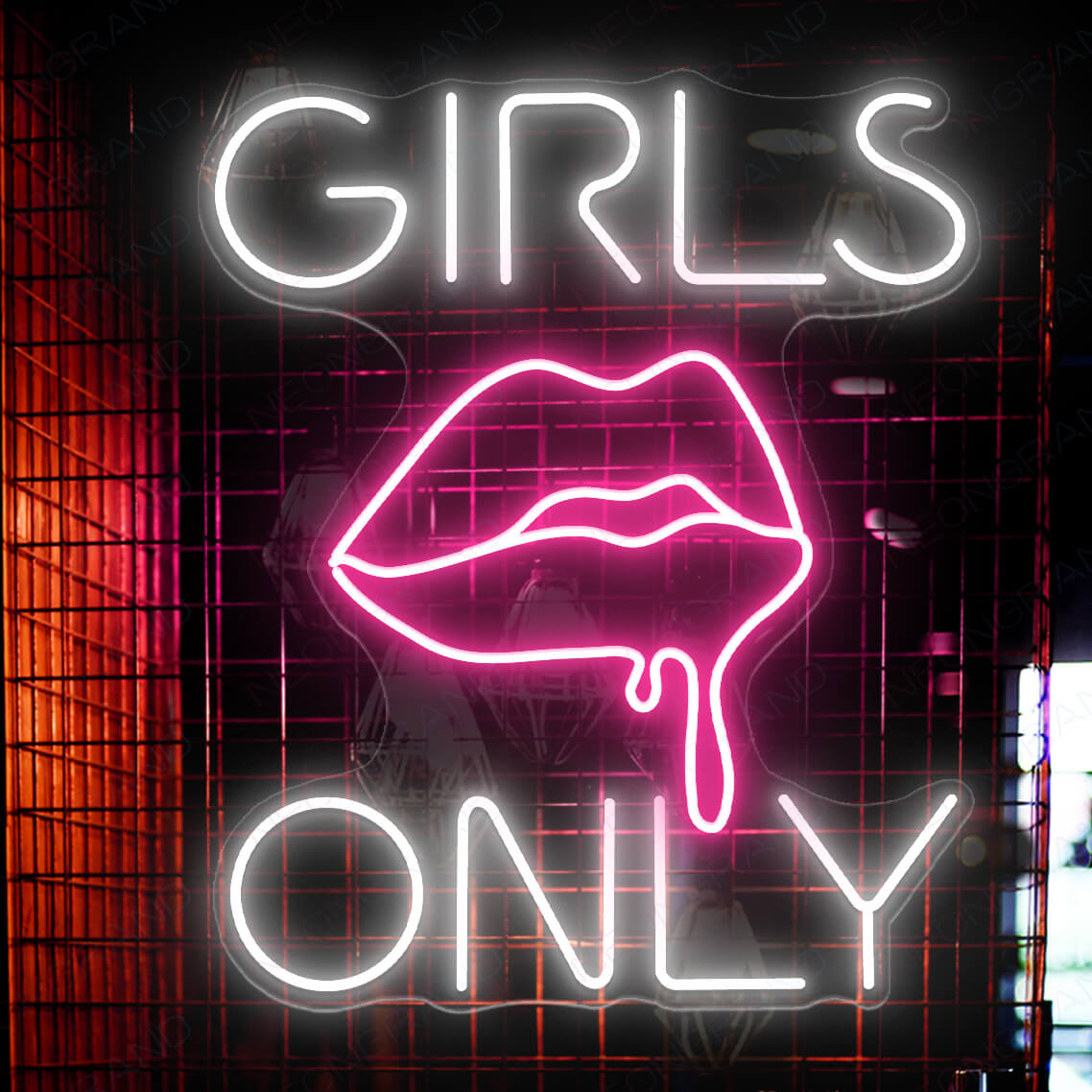 Girls Neon Sign Girl Only Party Led Light Neon Bar Signs white