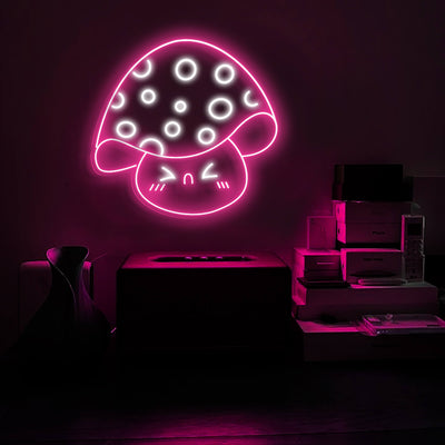 Glowing Mushroom Neon Sign Led Light pink