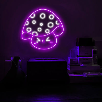 Glowing Mushroom Neon Sign Led Light purple