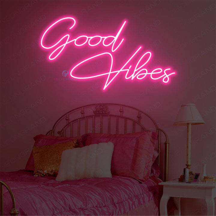 Bright Lovely Bight Pure White “Good Vibes Only” LED hot Light Room Decor