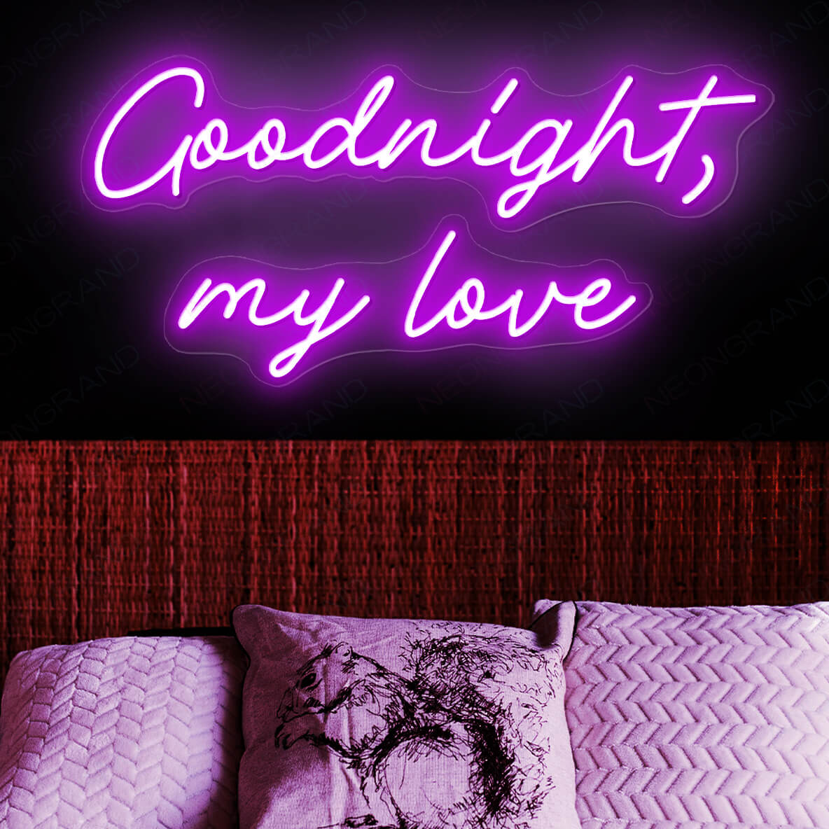 Goodnight My Love Neon Sign Goodnight Led Light purple