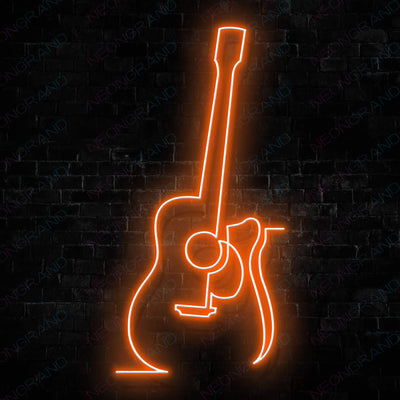 Guitar Neon Sign Music Led Light orange