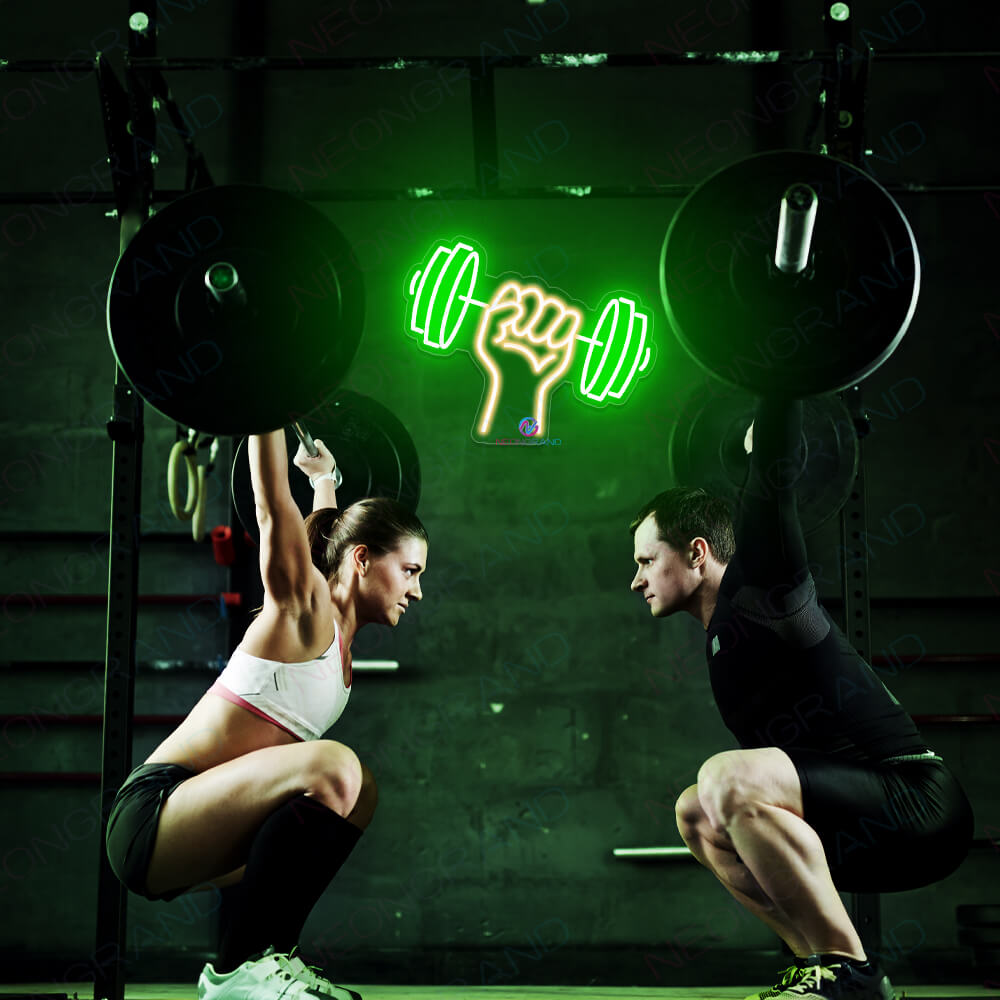 Gym Neon Sign Workout Led Light green