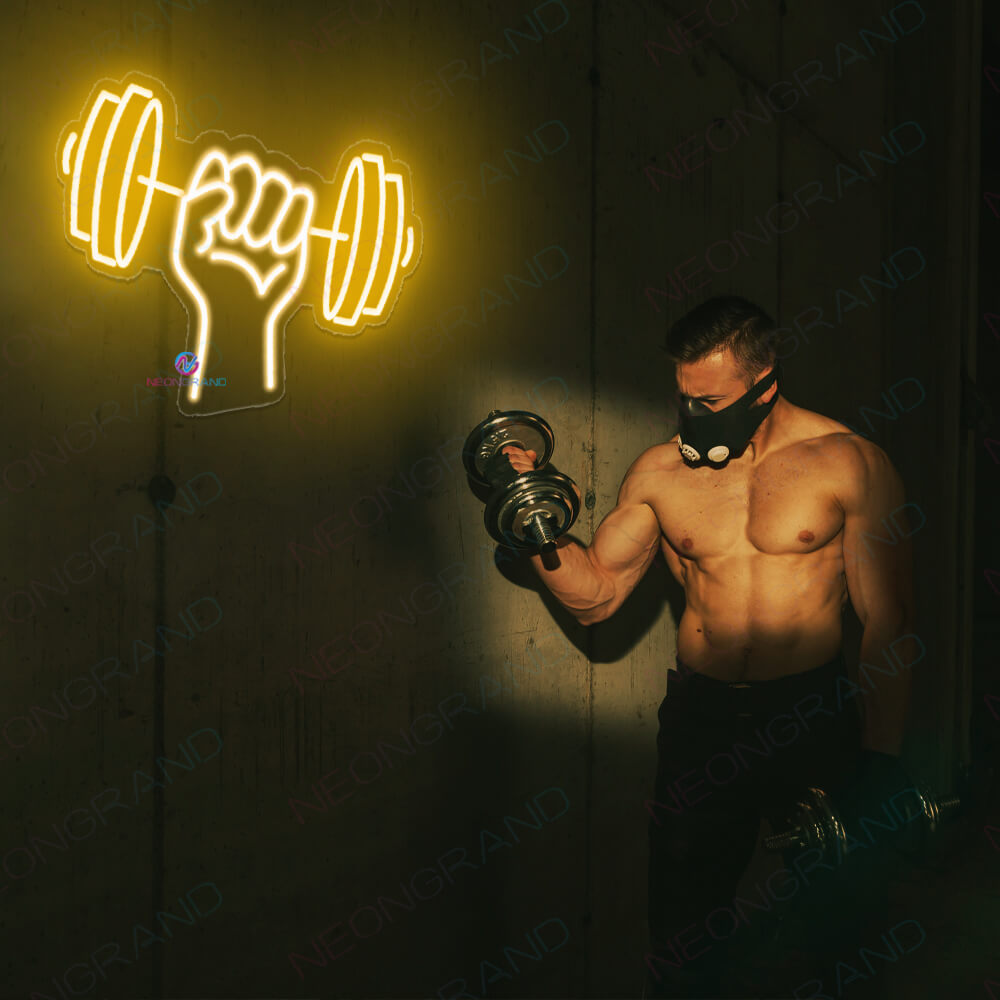 Barbell Neon Sign Workout Led Light - NeonGrand