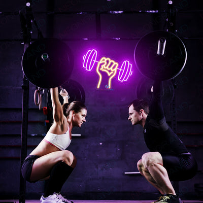 Gym Neon Sign Workout Led Light violet