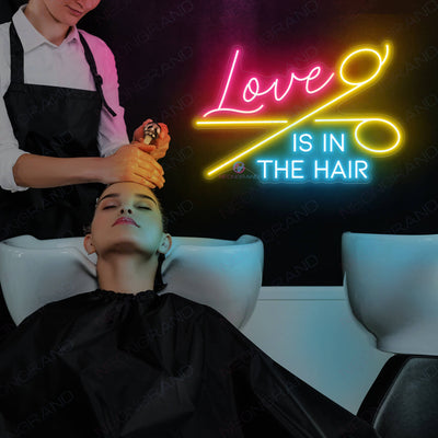 Hair Salon Neon Signs Business Led Light Love Is In The Hair pink