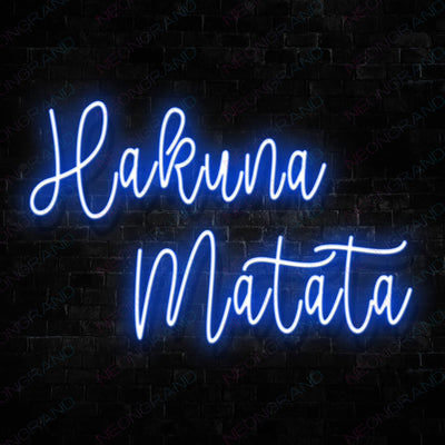Hakuna Matata Neon Sign Led Light blue
