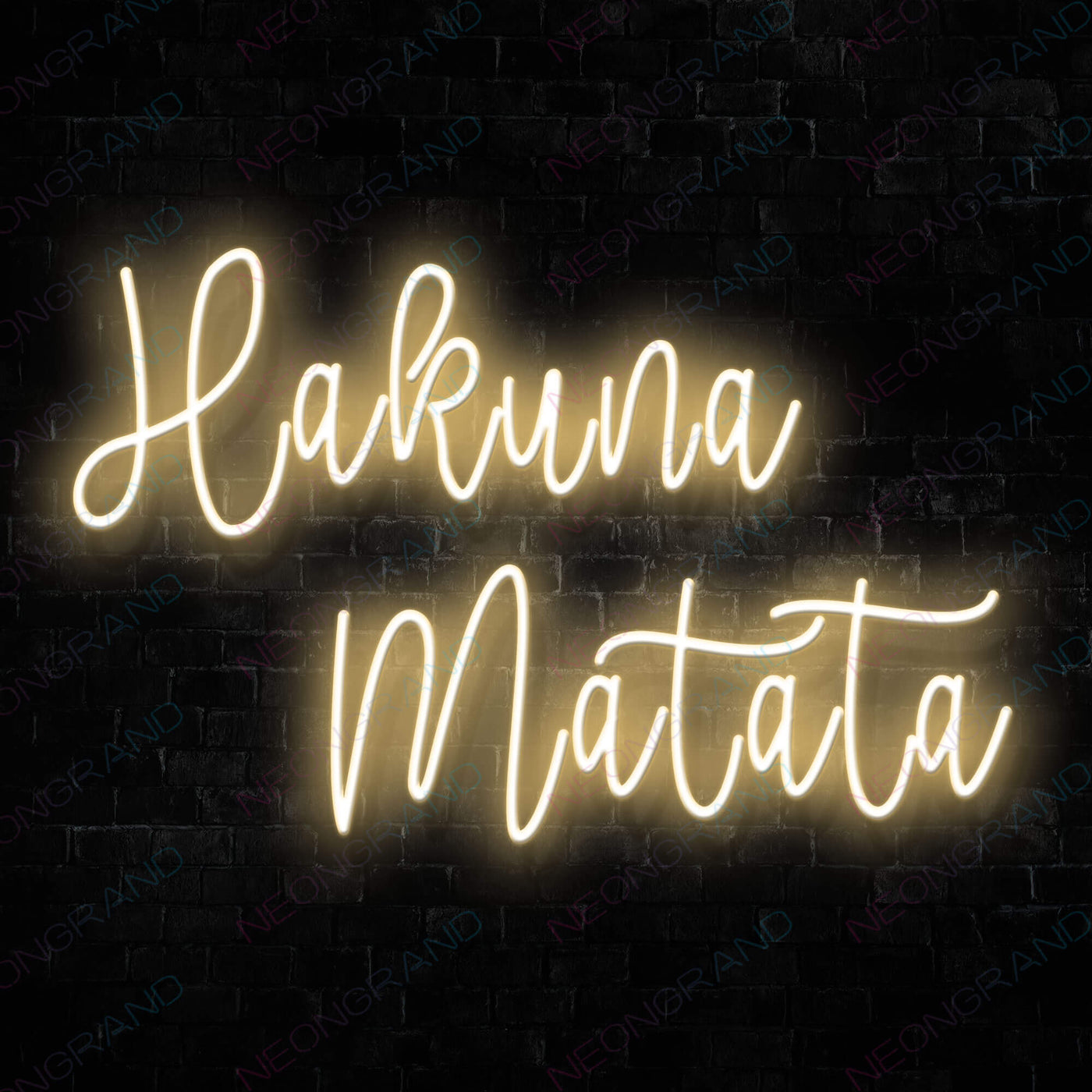 Hakuna Matata Neon Sign Led Light gold yellow