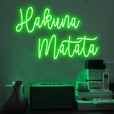 Hakuna Matata Neon Sign Led Light green 1