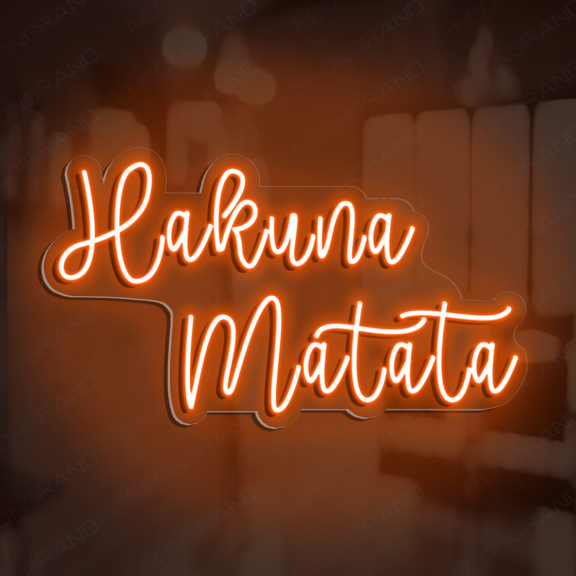 Hakuna Matata Neon Sign Led Light orange 1
