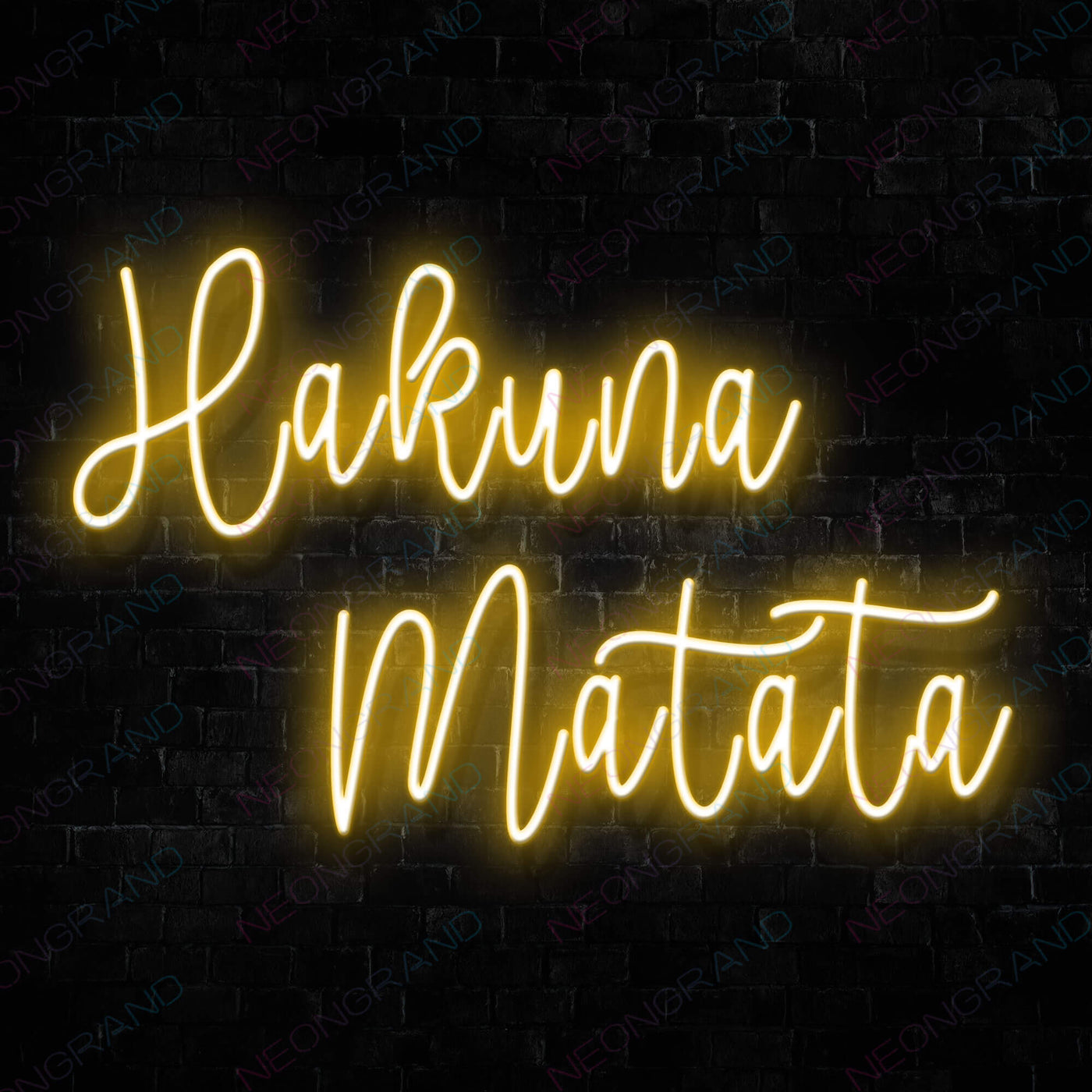 Hakuna Matata Neon Sign Led Light orange yellow