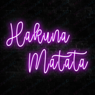 Hakuna Matata Neon Sign Led Light purle