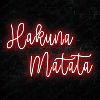 Hakuna Matata Neon Sign Led Light red