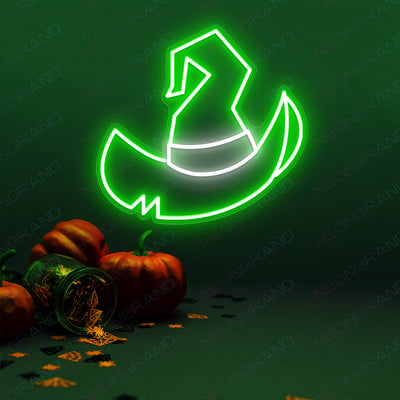 Halloween Light Up SignsWitch Hat Led Light green