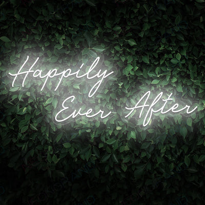 Happily Ever After Neon Sign Love Wedding Led Light white