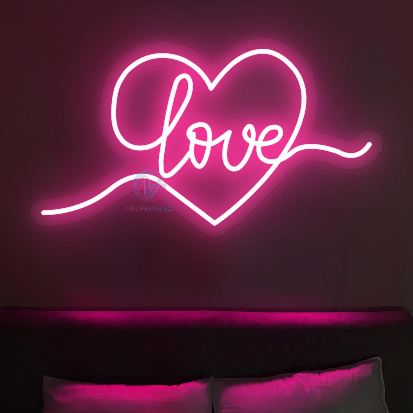 Neon Signs Love Heart Led Light Pink