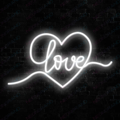 Heart Love Neon Sign Led Light white