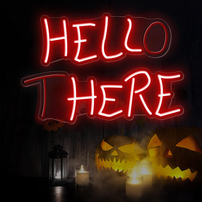Hell Here Neon Sign Hello There Halloween Led Light red