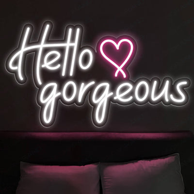 Hello Gorgeous Neon Sign Led Light white 1