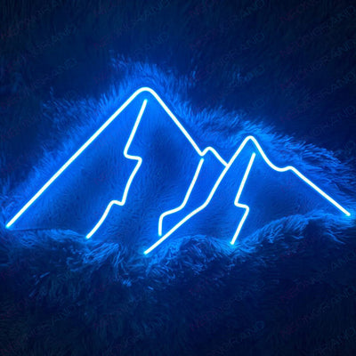 High Mountain Neon Sign Sun Led Light light blue wm