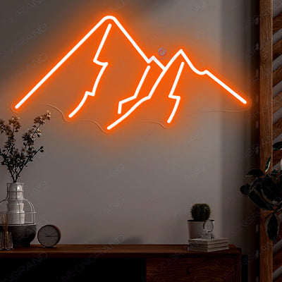 High Mountain Neon Sign Sun Led Light orange wm1