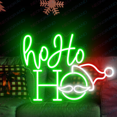 Ho Ho Ho Light Up Sign Christmas Neon Sign green wm