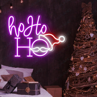 Ho Ho Ho Neon Sign Christmas Light Up Sign purple